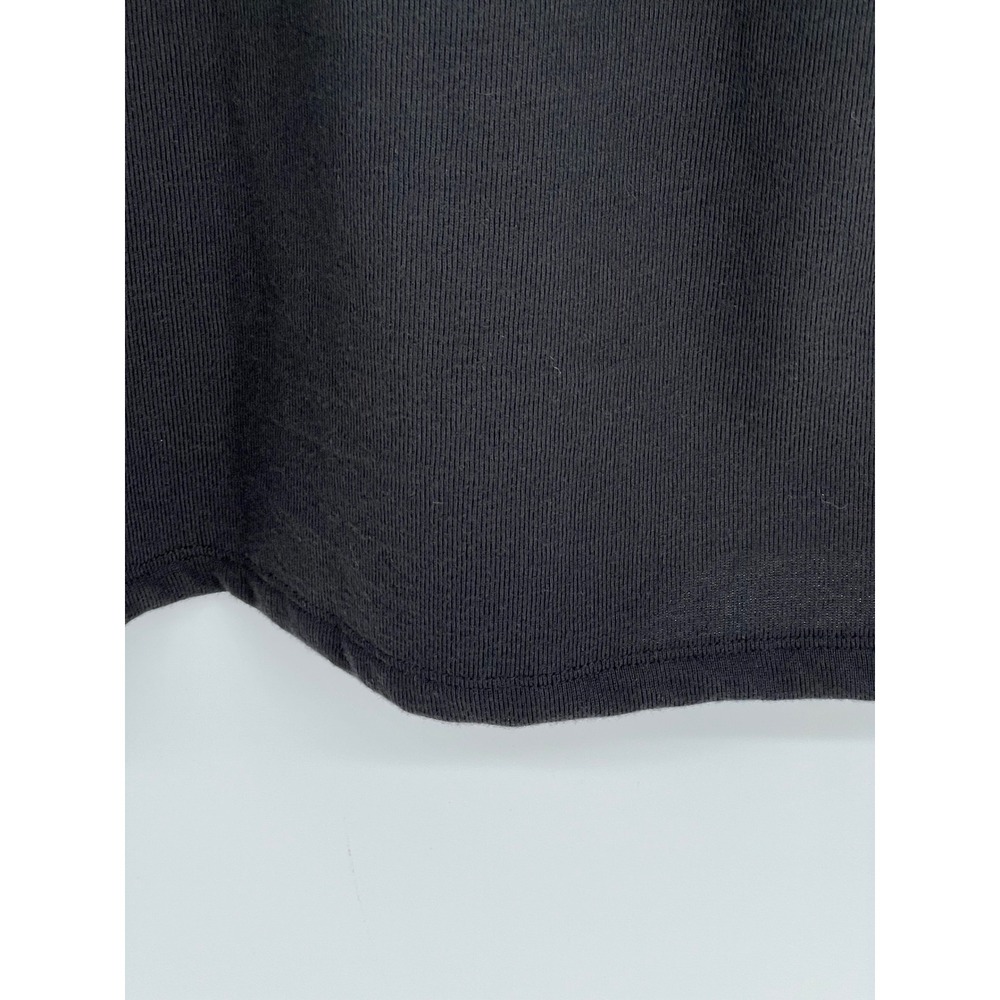 Como Blu Womens Black Cutout Ring Neckline Puff 3/4 Sleeve Ribbed Knit Top M - Picture 6 of 10